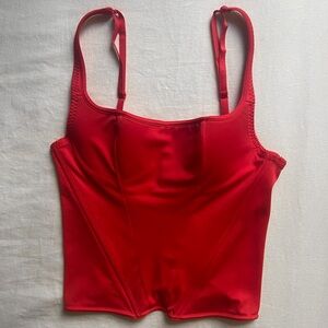 Y2K Victoria’s Secret 2001 Vintage Red Corset Tank Top - Small